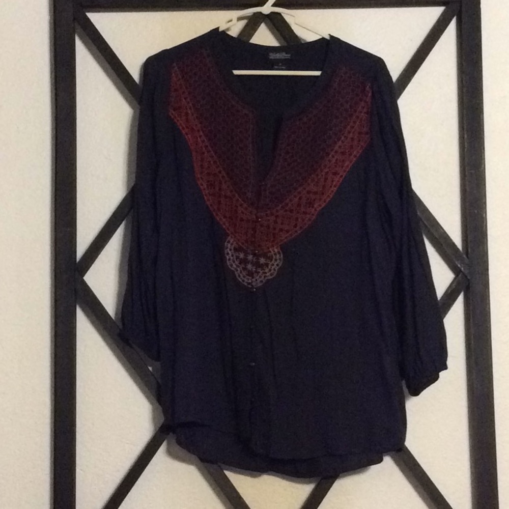 Lucky Navy 3/4 sleeve top Made in India